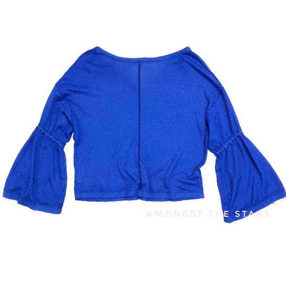 Free People Dahlia Sapphire Blue Thermal Top - Picture 8 of 8